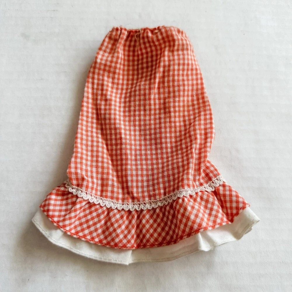 Vintage‎ Best Buy Barbie Doll #9153 Orange Gingham Plaid Skirt 1970s